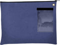 BankSupplies Canvas Interoffice Mailer, 14 oz. - 14W x 11H - Royal Blue - Transit Bag - Large Zipper Bag with Grommet - Use with Padlock or Zip Tie for Security - Interoffice Mail Bag