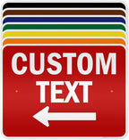 Custom Arrow,Custom Directional Sign, Left Arrow,18x24 Inches, 3M EGP Reflective, Rust Free .080 Aluminum, Fade Resistant, Made in USA by My Sign Center