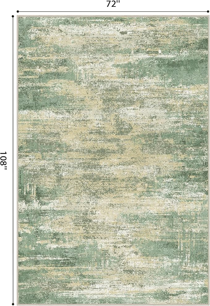 GENIMO Rugs for Bedroom-Washable 6x9 Area Rugs Lightweight Low Pile, Modern Printed Non-Slip Carpet for Living Room, Playroom, Dining Room, Office, Desert Dawn
