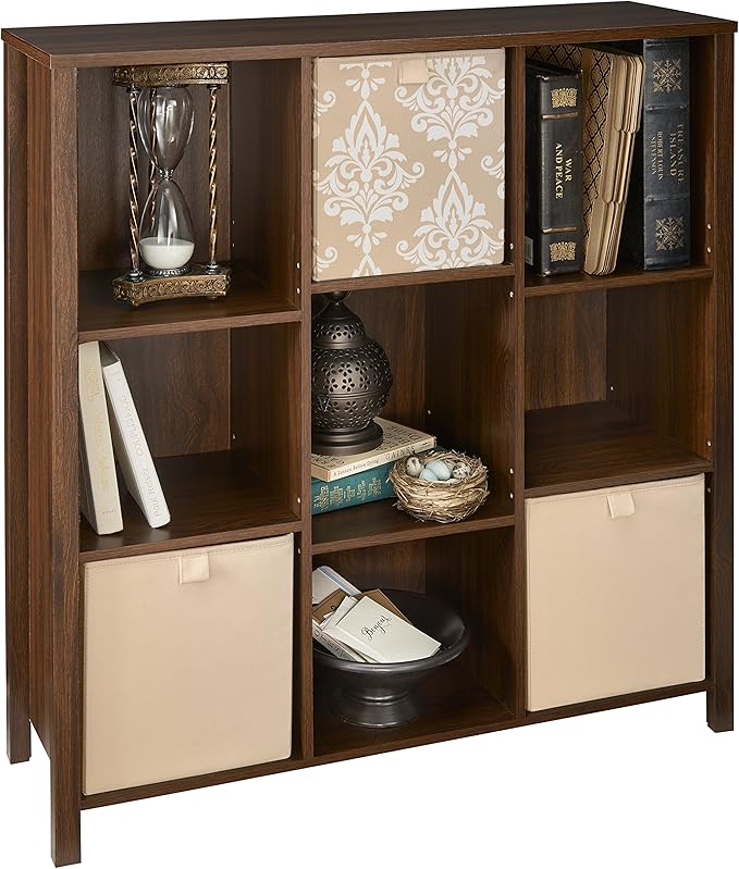 ClosetMaid 16057 Premium Adjustable 9-Cube Organizer, Dark Chestnut