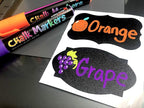 18 Neon Chalk Markers - Double Pack of Fine and Medium Tip Liquid Chalk Pens - Wet Erasable for Menu Boards, Glass, Windows, Whiteboards, Classrooms, Mirrors, Plastic