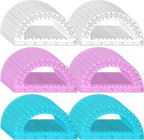 Zonon 100 Pack 6 Inch Plastic Protractor Christian Charity Donation 180 Degrees Pink Blue Clear Protractors for Classroom School Math Teacher Student Office Supplies Christmas Operation Gifts