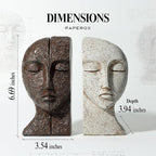 Heavy Duty Book Ends for Shelves - Book Ends for Heavy Books, Book Stopper for Shelves, Bookends for Shelves, Book Ends Unique, Bookends Decorative, Aesthetic Bookshelf Decor, The Tranquil Faces