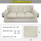 Couch Arm Covers, Waterproof Armrest Cover for Sofa, Armchair, Loveseat, Non-Slip Recliner Arm Cover, Sofa Arm Covers, Headrest Covers, Arm Chair Covers Set of 2 (Beige, 28"×24")