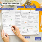 Clever Fox Planner PRO Light – Weekly & Monthly Life Planner to Increase Productivity, Time Management and Hit Your Goals, 8.5x11″ (Lavender)