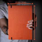 Dingbats* Wildlife Dotted Extra Large A4 Writing Journal Notebook - PU Leather Hardcover - Ideal for Work, Office - Pocket, Elastic Closure, Bookmark