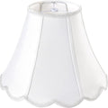 GO&SO Off White Bell Lamp Shade Medium, Scalloped Lampshade Braids with Petal Edges for Table Lamp,Floor Lamps Replacement, 6×13×9.8 Inch Spider Easy Assembly Modern Art Deco Lampshades for Bedroom