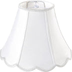 GO&SO Off White Bell Lamp Shade Medium, Scalloped Lampshade Braids with Petal Edges for Table Lamp,Floor Lamps Replacement, 6×13×9.8 Inch Spider Easy Assembly Modern Art Deco Lampshades for Bedroom