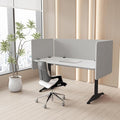 MORDEER 47.2 Inch Desk Divider Panels Set, Acoustic Divider Panel for Privacy, Fabric Wrapped Room Dividers for Office, Easy Assemble, Light Grey