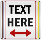 Custom Arrow,Custom Directional Sign, Two Way Arrow,24x30 Inches, 3M EGP Reflective, Rust Free .080 Aluminum, Fade Resistant, Made in USA by My Sign Center