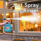 Windex Outdoor Window and Glass Cleaner for Hose Ammonia Free, Concentrated Formula for Deep Outdoor Clean, Patio Cleaner, Compatible With All Hoses, 32 Fl Oz (Pack of 8)
