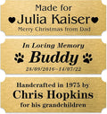 Caramel Sweet Life Personalized Name Plates, Solid Brass Engraved Plaque, Trophy Plates Engraved, Custom Name Plate with Adhesive Backing or Screws, 6" W x 2" H