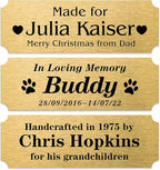 Caramel Sweet Life Personalized Name Plates, Solid Brass Engraved Plaque, Trophy Plates Engraved, Custom Name Plate with Adhesive Backing or Screws, 6" W x 2" H