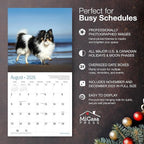 MICASA PRESS Shetland Sheepdogs 2026 Hangable Monthly Wall Calendar | 12" x 24" Open | Thick & Sturdy Paper | Holiday Gift | Cute Sheltie Puppy Dog Calendar 2026