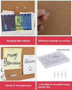 PAPERPAL 280 Clear Push Pins for Cork Board, Clear Thumb Tacks for Wall Hangings, Pushpins for Office School & Personal Use, Standard Size Push Pin Tacks