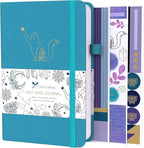 VIVID SCRIBBLES Dotted Journal – 160gsm Bleed Proof Thick White Paper – 200 Numbered Dot Grid Pages – 5.8 x 8.3 inch Dotted Notebook