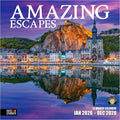 RED EMBER Amazing Escapes 2026 Wall Calendar 12 Month | 12" x 24" Open | Thick & Sturdy Paper | Holiday Gift | Travel Calendar 2026