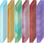 ForraFun 120 Pcs 12 Inch Plastic Ruler Bulk Colorful Transparent Ruler with Imperial and Metric Scales for Back School Office Supplies Home Tool Operation Measuring Drawing(Oil Painting Colors)