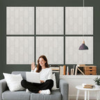 Reverbeon 6 PCS Acoustic Panels, 23.6x23.6 Inch Sound Absorbing Panels, Decorative Acoustic Wall Panels for Recording and Home Studio, Office with Double-Sided Adhesive Tape