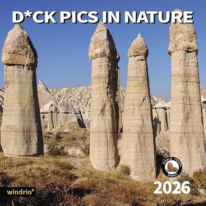 Gag Gifts 2026 Funny Wall Calendar, Natures Calendar for White Elephant Gifts with Thick Paper, November 2025 - December 2026, 14 Monthly Planner Organizer with Nature D'ck Pics, 12" x 24" Opened
