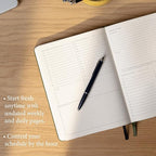 Anecdote 2026 Planner: 52 Week Daily Planner, Yearly, Monthly & Weekly Workflow for Planning Your Success – Vegan Leather Hardcover, Start Anytime & Achieve your Goals - Dutch Blue