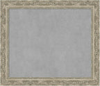 Amanti Art Silver Framed Magnetic Board 24x28 Medium Vision Board for use with Magnets, 100% Metal Sheet to Display Items as Office Decor or for Home Organization in mudroom, Kitchen or Kids Room