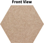 Fwpelt 15'' Large Hexagon Cork-Bulletin Board Tiles Adhesive Frameless 10 Pack 15 x 13 inch Hex Pin Corkboard Prayer Vision Cork Board for Office-Wall Decor, Hexagonal Tack Pinboard with 30 Push Pins