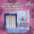 Disney Stitch Stationery Supplies Set Notebook Pencil Case & Ballpoint Pens or Notepad Coloring Pencils & Accessories for Home or Office