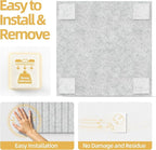 Large Cork Board for Wall 36" x 48" Gray Bulletin Board with Safe Removable Adhesive Squares for Pictures Photos, Alternative CorkBoard Felt Pin Boards Tiles for Office Classroom Wall Decor - 12 Pack