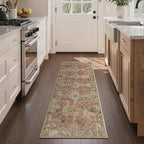 GENIMO Runner Rug 2x5 Non Slip Machine Washable Hallway Runner Rug, Low Pile Lightweight Rugs for Entryway, Hallway, Kitchen and Corridor, Vintage Brick Red