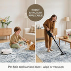 GENIMO Washable Area Rugs for Living Room, 8x10 Modern Non Slip Rugs, Low Pile Lightweight Soft Print Rug for Bedroom, Dining Room, Home Office, Washed Light Denim Blue