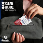 Hand Sanitizing Wipes Travel Size by Singular Wipes –100ct Individually Wrapped | Fragrance-Free, Moisturizing, 70% Isopropyl Alcohol Wipes | Travel, Home, Office, Daily Use | Made in USA