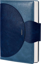CAGIE Lined Journal for Women, 100GSM Leather Journals for Writing with Buckle Closure,A5 Hardcover Diary Journaling Notebooks for Business Work School Note Taking 5.9" x8.59 (Blue)