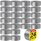 SWRT 24-Pack Silver Heavy Duty Duct Tape Strong Adhesive, 2 Inch x 720 Yd Duct Heavy Duty Waterproof All Weather Gray Duct Tape No Residue Sealing & Patching for Indoor&Outdoor Repair