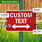 Custom Arrow,Custom Directional Sign, Two way Arrow,12x18 Inches, 3M EGP Reflective, Rust Free .063 Aluminum, Fade Resistant, Made in USA by My Sign Center