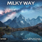2026 Wall Calendar,Milky Way Monthly Wall Calendar, 12" x 24" Open,Family Planner Calendar Organizer with Milky Way Images