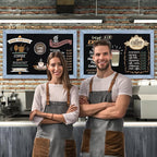 HBCY Creations Rustic Blue Wooden Magnetic Wall Chalkboard, Extra Large Size 24" x 36", Framed Decorative Chalkboard - Great for Kitchen Decor, Weddings, Restaurant Menus and More! (24" x 36")