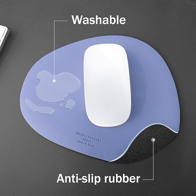 GREEDY FARMERS Mouse pad, Non-Slip Washable Waterproof Computer Mouse pad (Smurf Blue)