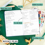 Legend Planner – Weekly & Monthly Life Planner to Hit Your Goals & Live Happier. Organizer Notebook & Productivity Journal. A5 (Mystic Blue)