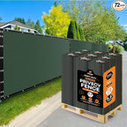 Xpose Safety Privacy Fence Screen 8’ x 50’ (72 Pack) – Bulk Full Pallet – Heavy Duty Green Mesh with 90% Visibility Block, UV Protection – for Garden, Yard, Nursery, Kennel, Dog Run, Greenhouse