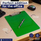 Plastic Clipboards with Low Profile Clip (Set of 12) - 12.5 x 9 Inch Multi Color, Holds 100 Sheets