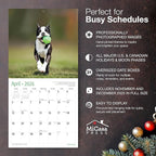 MICASA PRESS Boston Terriers 2026 Wall Calendar 12 Month | 12" x 24" Open | Thick & Sturdy Paper | Holiday Gift | Cute Puppy Dog Calendar 2026