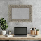 Amanti Art Silver Framed Magnetic Board 17x23 Small Vision Board for use with Magnets, 100% Metal Sheet to Display Items as Office Decor or for Home Organization in mudroom, Kitchen or Kids Room