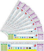Carson Dellosa Education 30PC Quick Stick Name Plate Set offers alphabet charts, number lines, a 100 chart, a ruler, and clear labels that support organized desks and help students develop skills well