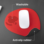 GREEDY FARMERS Mouse pad, Non-Slip Washable Waterproof Computer Mouse pad (Ruby Woo Red)