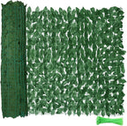 ZhiYo-GD Artificial Ivy Fence Privacy Screen 138x39in, Faux Ivy Wall Privacy Fence, Green Artificial Hedges with Pothos Leaves for Outdoor Wall Decor, Garden, Balcony, Patio, Apartment, and Yard