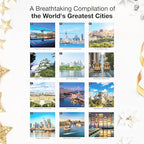 RED EMBER World's Greatest Cities 2026 Wall Calendar 12 Month | 12" x 24" Open | Thick & Sturdy Paper | Holiday Gift | Travel Calendar 2026