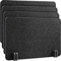 Fabbay 4 Pcs Acoustic Freestanding Desk Divider Desk Partition 16 x 24 Inch Table Freestanding Up Privacy Panel Visual Distraction and Noise Reducing for Office Furniture Classroom (Black Gray)