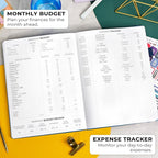 Clever Fox Planner Pro Premium – Luxurious Weekly & Monthly Planner with Budget Organizer for Productivity & Goals, Undated, A4 (Mystic Blue)
