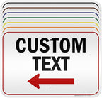 Custom Arrow Directional Sign, Left Arrow, 12x18 Inches, 3M EGP Reflective, Rust Free .063 Aluminum, Fade Resistant, Made in USA by My Sign Center